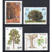 Деревья Индия 1987 год серия из 4-х марок