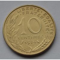 Франция 10 сантимов, 1974 г.