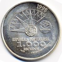 Португалия 1000 эскудо, 1998 Международный год океанов на Экспо'98