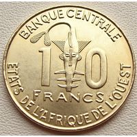 Западная Африка. 10 франков 2008 год КМ#10