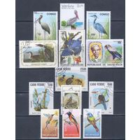 [2402] Фауна.Птицы. 13 гашеных марок.