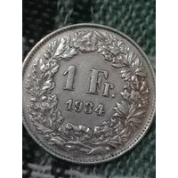 Швейцария 1 франк 1934
