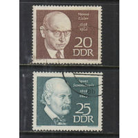 Германия ГДР 1968 Известные люди Ханс Эйслер Игнац Земмельвейс #1388-9