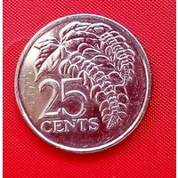 36-02 Тринидад и Тобаго, 25 центов 2013 г. Единственное предложение монеты данного года на АУ