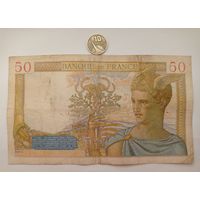 Werty71 ФРАНЦИЯ 50 ФРАНКОВ 1938 банкнота