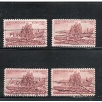 США-1954, (Мих.679), гаш.  , Экспедиция Левиса и Кларка, Лодка, (одиночка),цена за 1 м на выбор