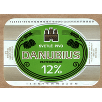 Этикетка пива Danubius Чехия Ф292