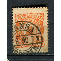 Германия - Дрезден (Ганза) - Местные марки - 1890/1891 - Пчелиный улей 3Pf - [Mi.97c] - 1 марка. Гашеная.  (Лот 75Dd)
