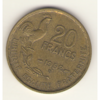 20 франков 1952 г. С буквой В.