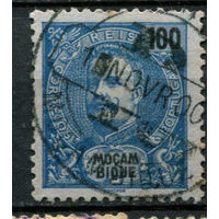 Португальские колонии - Мозамбик - 1898 - Король Карлуш I 100R - (есть тонкое место) - [Mi.62] - 1 марка. Гашеная.  (Лот 129BA)