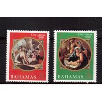 Багамы-1969, (Мих.299-300) **, Рождество, Живопись,