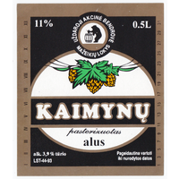 Этикетка пива Kaimynu Прибалтика Ф035