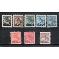 Чехословакия-1945,(Мих.424-431)  **  , Стандарт, Флора, Липа, 8 марок