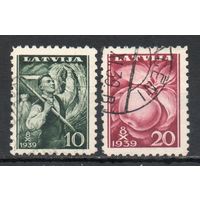 Праздник урожая Латвия 1939 год серия из 2-х марок