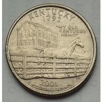 США 25 центов (квотер) 2001 г. P. Штат Кентукки