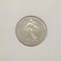 Монета 50 сантимов, Франция, 1920 г, серебро