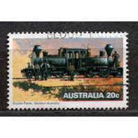Паровоз. Железнодорожный транспорт. Австралия. 1979