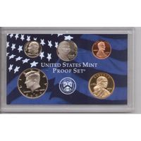 Годовой набор монет США 2008 г. с одним долларом Сакагавея "Парящий орел" двор S (1; 10; 25; 50 центов + 1 доллар) _Proof Set