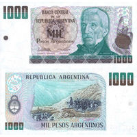 Аргентина 1000 Песо 1984 UNC П1-249