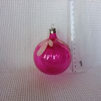 Ёлочная игрушка 3-30. Прозрачный розовый шар