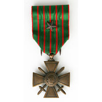 Военный крест (Croix de Guerre) с бронзовой звездой, Франция, 1914-1918