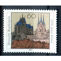 Германия - 1992г. - 1250 лет городу Эрфурт - полная серия, MNH с отпечатком [Mi 1611] - 1 марка