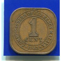 Малайя 1 цент 1943
