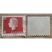 Канада 1963 Королева Елизавета II. 4С. Перф. 9 1/2 Горизонтальная.