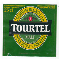 Этикетка пиво TOURTEL Бельгия б/у Ф103