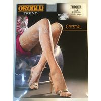 Колготки OROBLU Crystal 44-46 Италия Новые Серо-голубые с рисунком