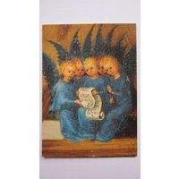 Ангелы. Лохнер. Ангелы. Фрагмент из Поклонения детей. Издание Германии