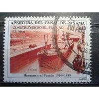 Панама 1989 Судно в Панамском канале
