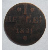 Франкфурт 1 геллер 1821   .4-119