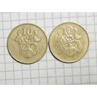 Кипр 10 центов (список)