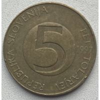 Словения 5 толаров 1997 г.