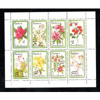 Флора Цветы Экваториальная Гвинея  1978 год серия в листе из 8 марок