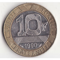 10 франков 1990 год