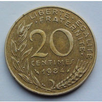 Франция 20 сантимов. 1984