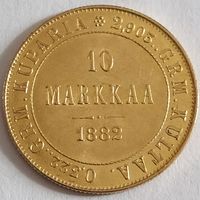 10 марок 1882 года "Российская Империя для Финляндии", Биткин #229