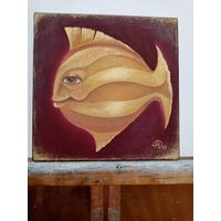 Dasha Art "Золотая рыбка", 21х21см. х.м.