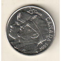 Канада 25 цент 2005 Год Ветеранов