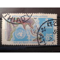Цейлон 1972 Карта, ООН