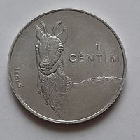 1 сантим 2002 г. Пиренейская серна. Андорра