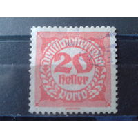 Австрия 1920 Доплатная марка 20