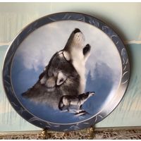 Тарелка коллекционная Волк Англия винтаж
