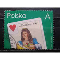 Польша, 1997, Поздравительная марка, игральная карта