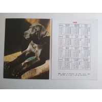 Карманный календарик. Дог. 1988 год