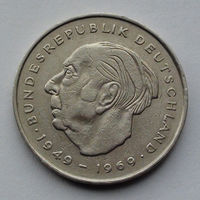 Германия 2 марки. Теодор Хойс. 1973. J
