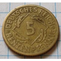 Германия 5 рентенпфеннигов, 1924      А      ( 4-5-2 )