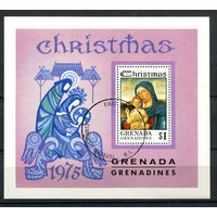 Гренада и Гренадины - 1975 - Рождество. Искусство. Новый год - [Mi. bl. 16] - 1 блок. Гашеный.  (Лот 28AD)